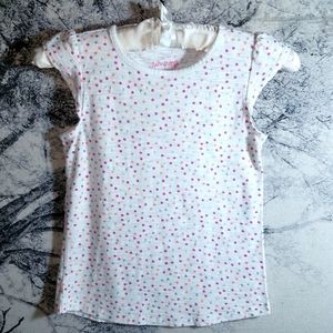 Jumping Beans Cap Sleeve Polka-dot Girls Top Sz 7 EUC